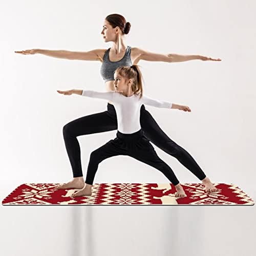Sve namjene Yoga Mat Vježba & Vježba Mat za jogu, Božić Retro Snowflake jazavčar