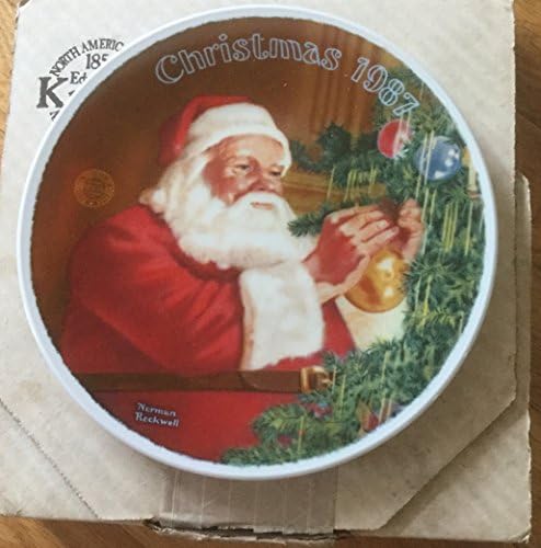 Norman Rockwell Christmas 1987 Santa Golden Gift