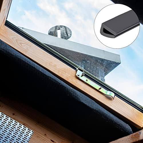 Metallixity ivice 1pcs, silikonski u kanalu odgovara 0,1-1,5 mm rubne brtvene trake - za prozor za domaće vrata, crna