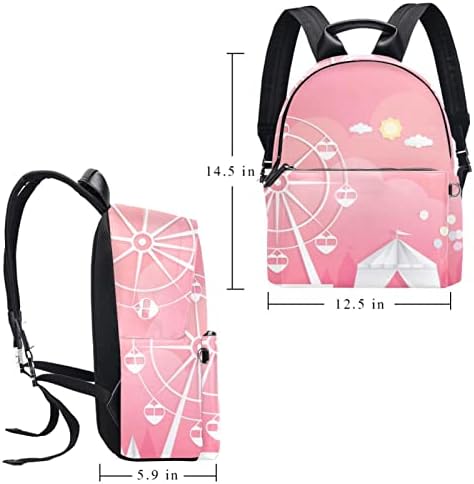 VBFOFBV lagani ruksak za laptop za muškarce i žene, valentinov ružičasti kolut topli zrak balon