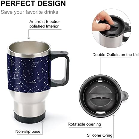 Zvjezdana konzervacija putovanja šalica za kafu od nehrđajućeg čelika vakuum izolirana čaša sa poklopcem i ručkom
