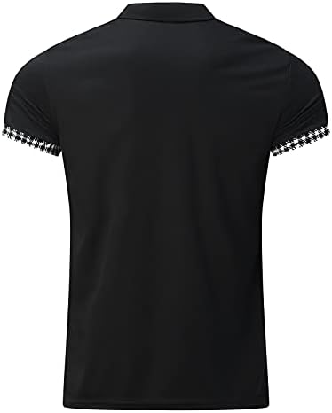 XXBR muške košulje s dugim rukavima Ležerne slim Fit Golf Polo majica sa spuštenim zatvaračem Zipper Brze suhe aktivne košulje Bijela