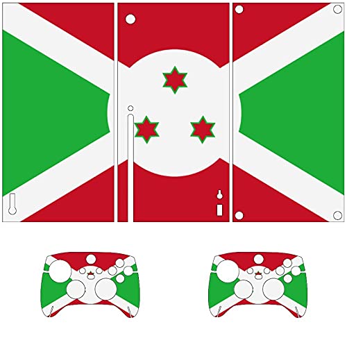 Burundi zastava xbox serijex konzola i kontrolor kože vinilne kože naljepnice naljepnice za naljepnicu