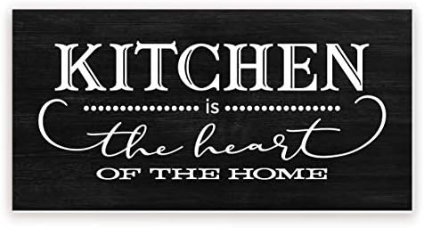 Kuhinja Srce kuće uokvirene crno drvo rustikalnog stila zidnog dekorskog potpisa 12x24