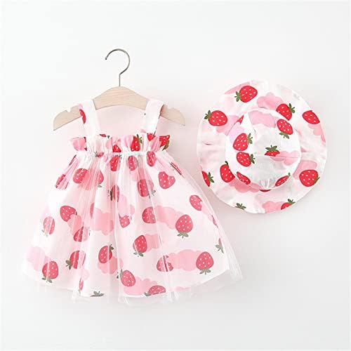 KAGAYD haljina za novorođene djevojke 2023 ljetna pamučna beba novorođena djevojka haljina slatka jagoda štampanje elastični Suspender djevojka djeca