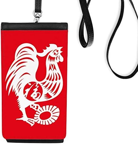 Godina pijetaonog životinja Kina zodijački telefon novčanik tašna viseći mobilni torbica crnog džepa