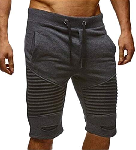Andongnywell muške kratke hlače ljetni sportski džogeri sa elastičnim strukom u teretani kratke pantalone pantalone sa džepovima