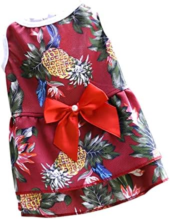 Vješalice za kućne ljubimce Drvena kućna haljina Udobna modna prozračna havajska stilska mačka tanka odjeća