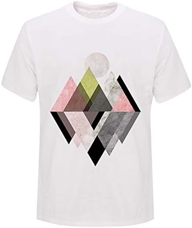 Uikmnh ženska majica za majicu Elegantne casual geometrijskog mekog ljeta košulja kratkih rukava s kratkim rukavima