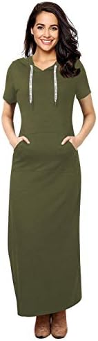 GloryStar Žene dugih rukava dugačak haljina haljina Stripe Pocket Slim Duksera Ležerna Maxi haljina