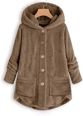 Plišani vuneni kaputičarski kaput žene Loše vrhovi zimske plus veličine Ženske jakne Gumb Cardigan jakna plus veličina ženskog kaputa