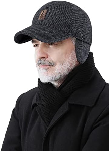 Clakllie warm Wool bejzbol kape zimski šeširi za muškarce kamiondžija Tata šešir sa preklopnim štitnicima za uši toplije vunene podesive