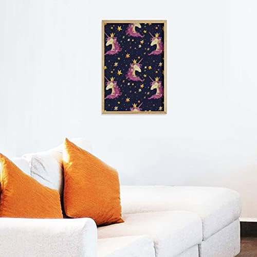 Unicorn zvijezde ukrasne dijamantske slike Slikajte 5D diy pune dijske bušilice Slike Slike Kućni dekor 8 x12