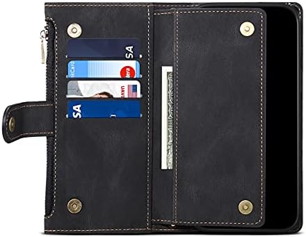 Torbica za novčanik sa preklopnom futrolom za mobilni telefon kompatibilna sa iPhoneom XR, futrola sa zatvaračem sa RFID utorom za