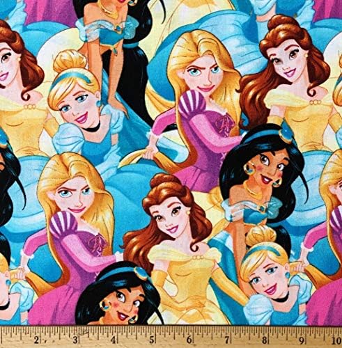 1/2 Dvorište-Disney princeza šareni pamučne tkanine-Jasmine Belle zapetljana Pepeljuga & amp; više 1/2 Dvorište X 44