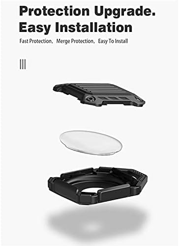 DOPIFY CASE CASE TAGE | Oklopni stil Zaštitni za zaštitu od cijelog tijela Apple Air-Tags držač sa privjeskom sa ključem | Trajni dodatak za tragač izgubljenih traka za tipke za pse, crna, 5x2x2 cm, mala