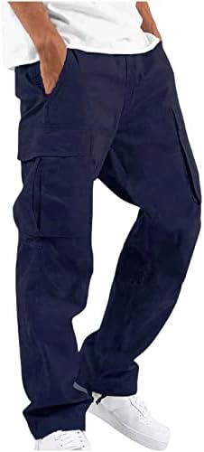 Pješačke hlače za muškarce za muškarce opušteno fit plus veličina više džepne pantalone na vanjskim pantalonama lagane ribolovne putničke