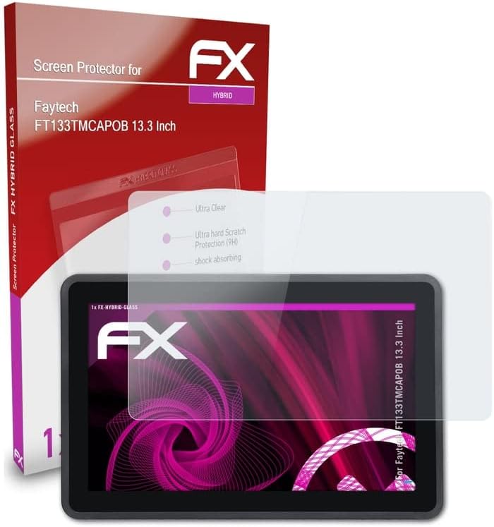 atFoliX zaštitni Film od plastičnog stakla kompatibilan sa Faytech FT133TMCAPOB 13,3 inčnim štitnikom za staklo, 9h Hybrid-Glass FX