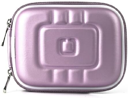 Ljubičasta Eva izdržljiva zaštitna kocka sa džepom mrežaste džep za Casio Exilim Point i pucaj digitalni fotoaparat