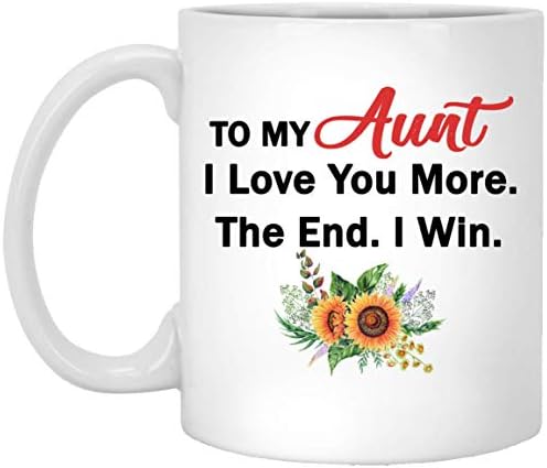 Tetka Šolja Rođendanski Poklon Godišnjica Majka?S dan hvala slatka šoljica za kafu za nju Volim te više Rainbow Vintage Retro, volim
