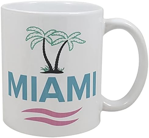 Palm City proizvodi Miami-11 Oz keramička šolja za kafu / odličan poklon za Miamians
