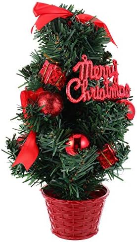 Nuobesty Mini božićna stabla Stolni umjetni božićni kuglični komad figurice Xmas Tree Model Desktop zanatskog ukrasa za odmor Center