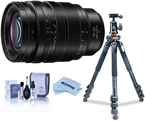Panasonic Lumix G Leica DG Vario-Summilix 10-25mm F / 1.7 Asferična sočiva za mikro četiri trećine nosača, crna - paket sa Vanguard