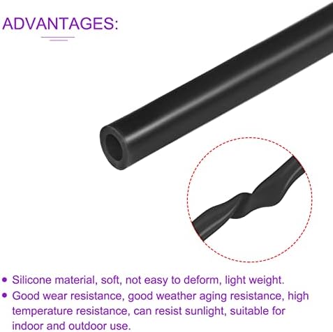 Dmiotech 4mm ID 7mm od 3,3 metra silikonska cijev crna industrijska silikonska cijev za pumpu za vodu