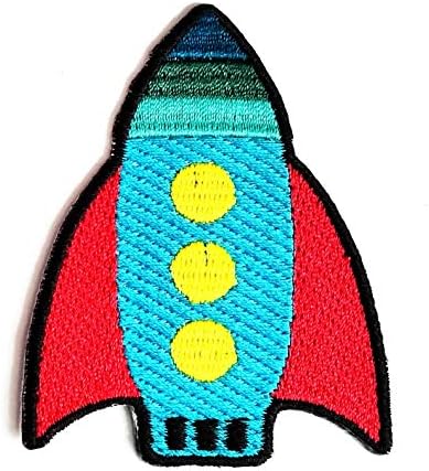 Nipitshop zakrpe rakete crvene ravnine u svemirske pakete naljepnice crtane dječje dizajnerskih značke željezo na šivanju dječje odjeće