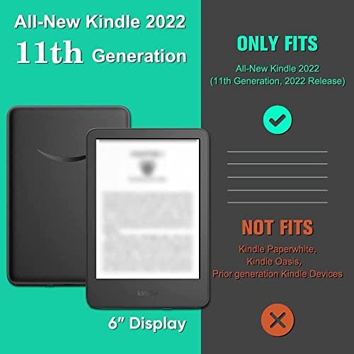Kindle futrola za Kindle 11. generacije 2022. izdanje,CranePrint tanka futrola vodootporna zaštitna futrola za 6-inčni Kindle 2022 Model C2V2L3
