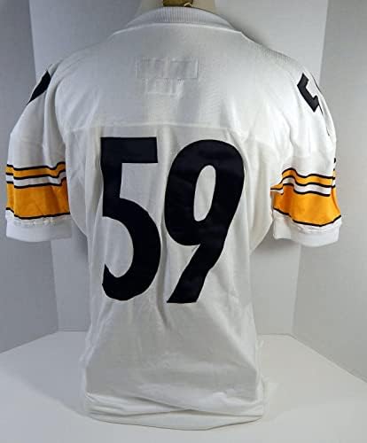 1998 Pittsburgh Steelers 59 Izdana belog dresa 50 DP21224 - nepotpisana NFL igra Rabljeni dresovi