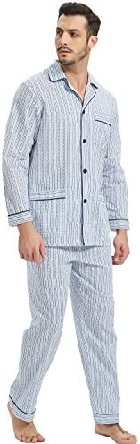 Globalni muški set pidžama, pamučno tkani set odjeće za spavanje sa konopcem i pantalonama/donjim dijelom