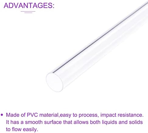 Dmiotech 2pack ID 15mm od 16m, 0,4m Dužina PVC čista plastična cijev tvrda okrugla cijev za cijev za vodu