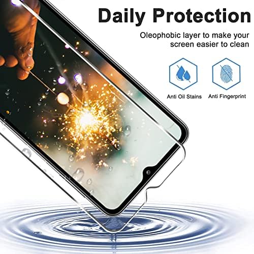 [3+3 pakovanje] Galaxy A32 5G Zaštita ekrana + zaštita sočiva kamere, 9h tvrdoća kaljeno staklo, otporno na ogrebotine, HD prozirno,