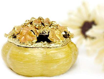 Shisyan Y-LKun Golden Pumpkin Boint Diamond Nakit Box komunalni metalni zanat za obrt nakit male ukrase 6,5 6,5 4,5cm osjetljivo lijepo