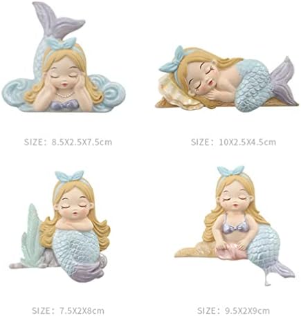 LIFKOME magnetne igračke Kip dekor smola Mermaid Switch naljepnica Mermaid zidna naljepnica Mermaid dekor i zidna Umjetnost djevojke