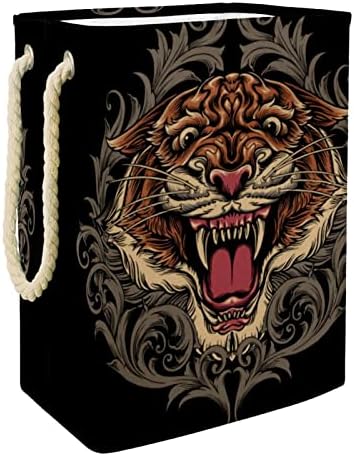 Tiger korpa za veš velike personalizovane korpe za veš sa ručkama, odlagalište u spavaćoj sobi, kupatilu, spavaonici
