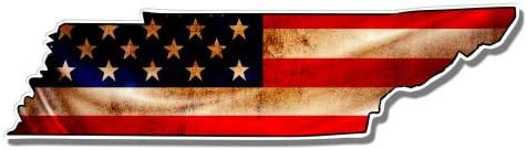GT grafika Tennessee Američka zastava - Vinilna naljepnica Vodootporna naljepnica