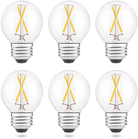 AIELIT A15/A50 E26 LED sijalice sa mogućnošću zatamnjivanja, 2W, 200 lumena, toplo bela 2700k, Vintage Globe LED Edison sijalica sa