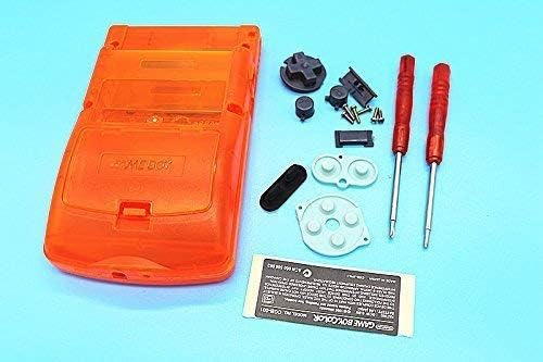Zamjenski paket poklopca kućišta kućišta sa dugmadima odvijači za Game Boy Color GBC Repair Part-Clear Orange