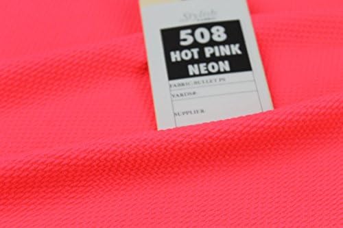 Vruće ružičasti Neonski metak Poli spandex tkanina pored dvorišta
