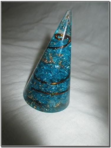 Izvrsna plava orgona Antena Cone Chakra Crystal Gemstones Agate Onyx Božić Božanska Duhovna metafizička čudesna sjajna energična pozitivna