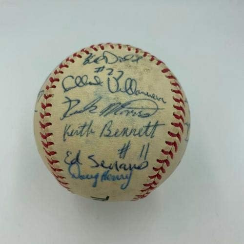 Barry Bonds Pre Rookie 1984 Arizona State Sun Devils Team potpisao bejzbol JSA - autogramirani bejzbol