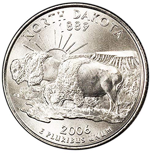 2006 P & D saten završnica Sjeverna Dakota State Quarter Chort Commanceulirani američki set kovanica