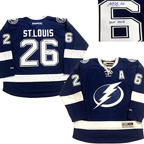 Martin st. Louis Tampa Bay Lightning Reebok W / Hof - Autographirani NHL dresovi