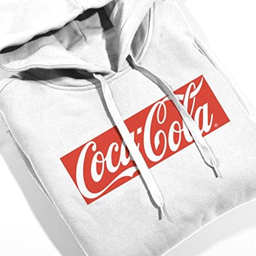Coca Cola blok logo Ženska dukserica sa kapuljačom bijela
