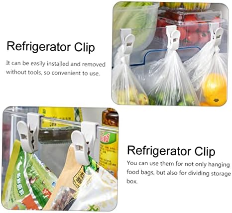 Mobestech 8pcs frižider Folder Chip Bag Clip plastične kopče za hranu i čuvanje kuhinje kese za hranu kopče za policu za frižider klip za vrata sa strane frižidera za kopču za frižider