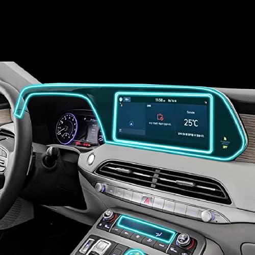 Mguotp Interior naljepnice zaslon zaslona za zaštitu protiv ogrebotine TPU film, za Hyundai Palisade 2019-2023