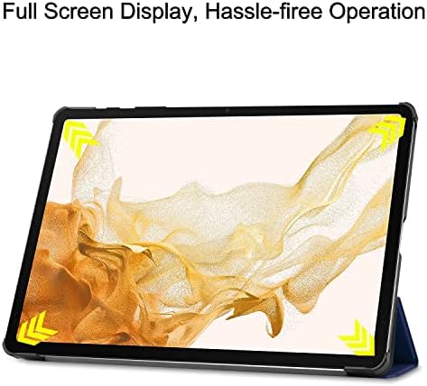 HESHANG tablet PC futrola za Samsung Galaxy Tab S8 Plus 12.4 inča SM-X800 / X806, Galaxy S7 FE Tri-Fol-fol-fook Case, tanak uglovi