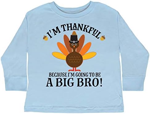 Inktastic Dan zahvalnosti Big Sis Najava Turska majica dugih rukava s dugim rukavima